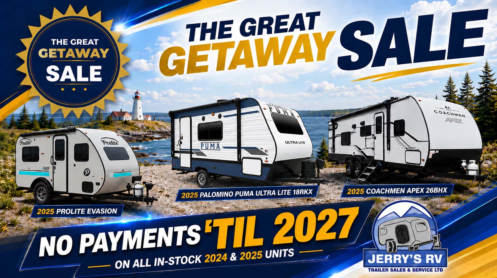 The Great Getaway Sale - No Payments Until 2027