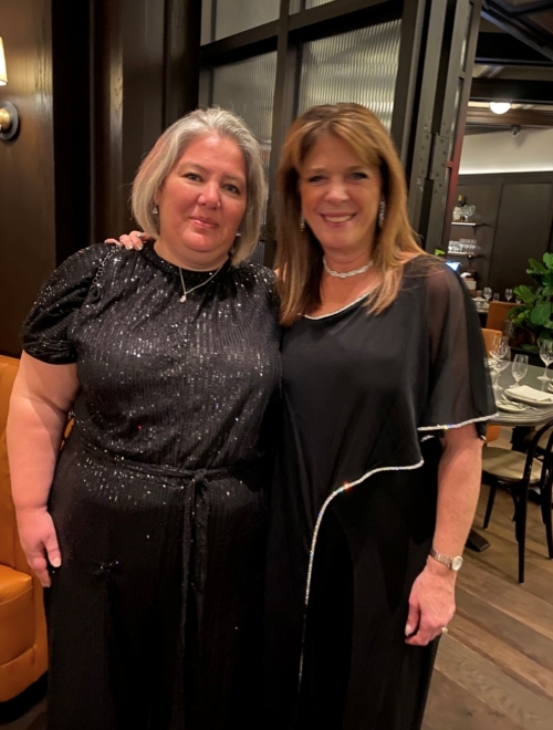 Kristen & Chardell dressed up