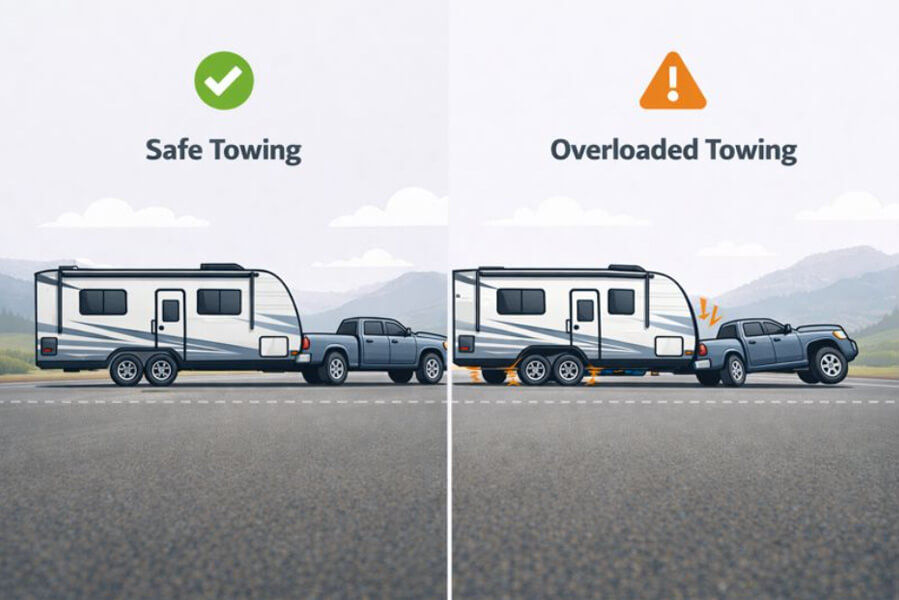 Safe towing vs Overload towing